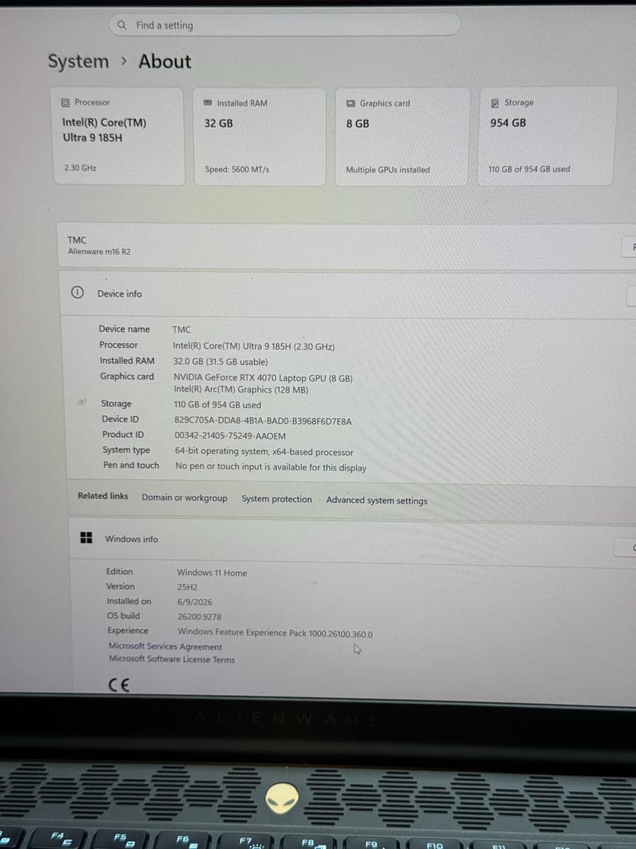 Alienware Gaming Laptop — Core Ultra 9, RTX 4070 — photo 6